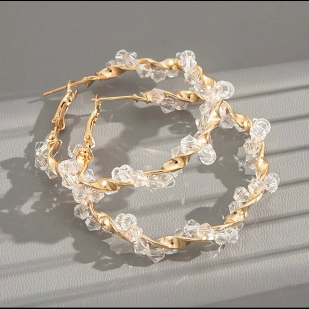 Gold Accent Hoops - Picture 6 of 7